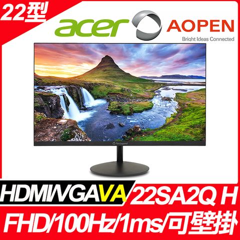 ACER 宏碁 AOPEN 22SA2Q H 薄邊框螢幕(22吋/FHD/HDMI/VA)