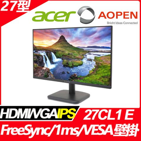 AOPEN 27CL1 E 薄邊框螢幕 (27吋/FHD/HDMI/IPS)