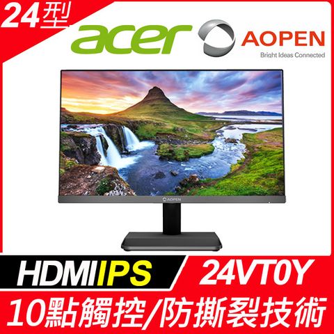 ACER 宏碁 (福利品)Aopen 24VT0Y 窄邊可觸控螢幕(24型/FHD/HDMI/喇叭/IPS)