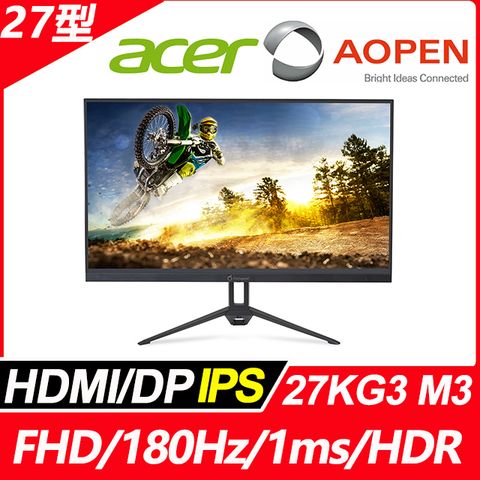 ACER 宏碁 (福利品)AOPEN 27KG3 M3 IPS電腦螢幕(27型/FHD/HDMI/DP/IPS)