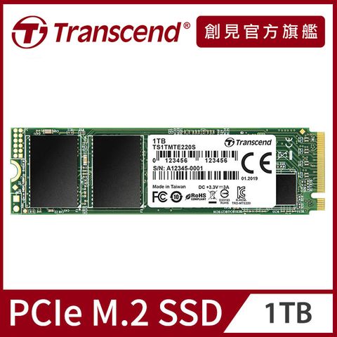 Transcend 創見 1TB MTE220S M.2 2280 PCIe Gen3x4 SSD固態硬碟 (TS1TMTE220S)