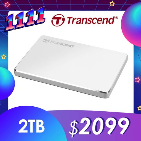 Transcend 創見 2TB StoreJet 25C3S 極致輕薄2.5吋Type C行動硬碟 (TS2TSJ25C3S)