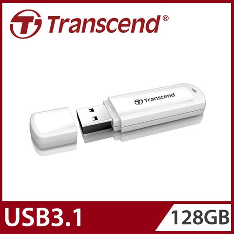 【Transcend 創見】128GB JetFlash730 USB3.1隨身碟-典雅白 (TS128GJF730)