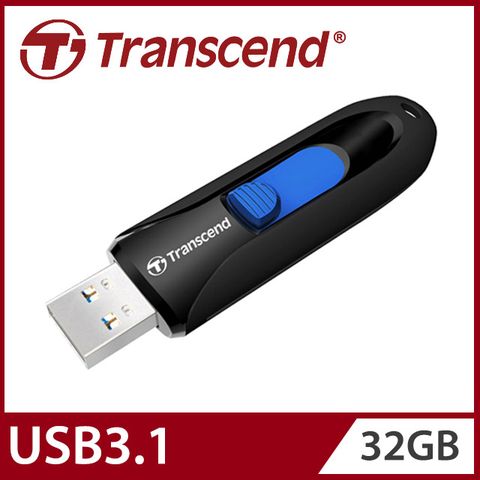 ★無帽蓋 台灣製★【Transcend 創見】32GB JetFlash790 USB3.1隨身碟-經典黑 (TS32GJF790K)