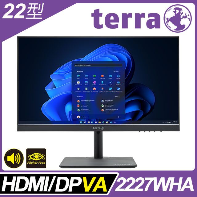 TERRA  2227W HA窄邊螢幕(22型/FHD/喇叭/VA)