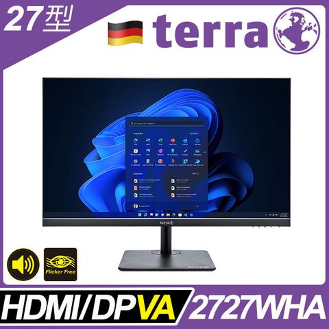 TERRA 2727W HA窄邊螢幕(27型/FHD/喇叭/VA)