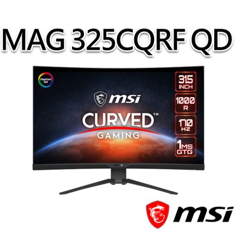 msi微星 MAG 325CQRF-QD 31.5吋 曲面電競螢幕