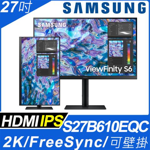 SAMSUNG S27B610EQC 窄邊美型螢幕