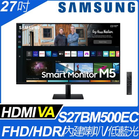 SAMSUNG S27BM500EC FHD智慧聯網螢幕(27型/FHD/HDMI/喇叭/VA)