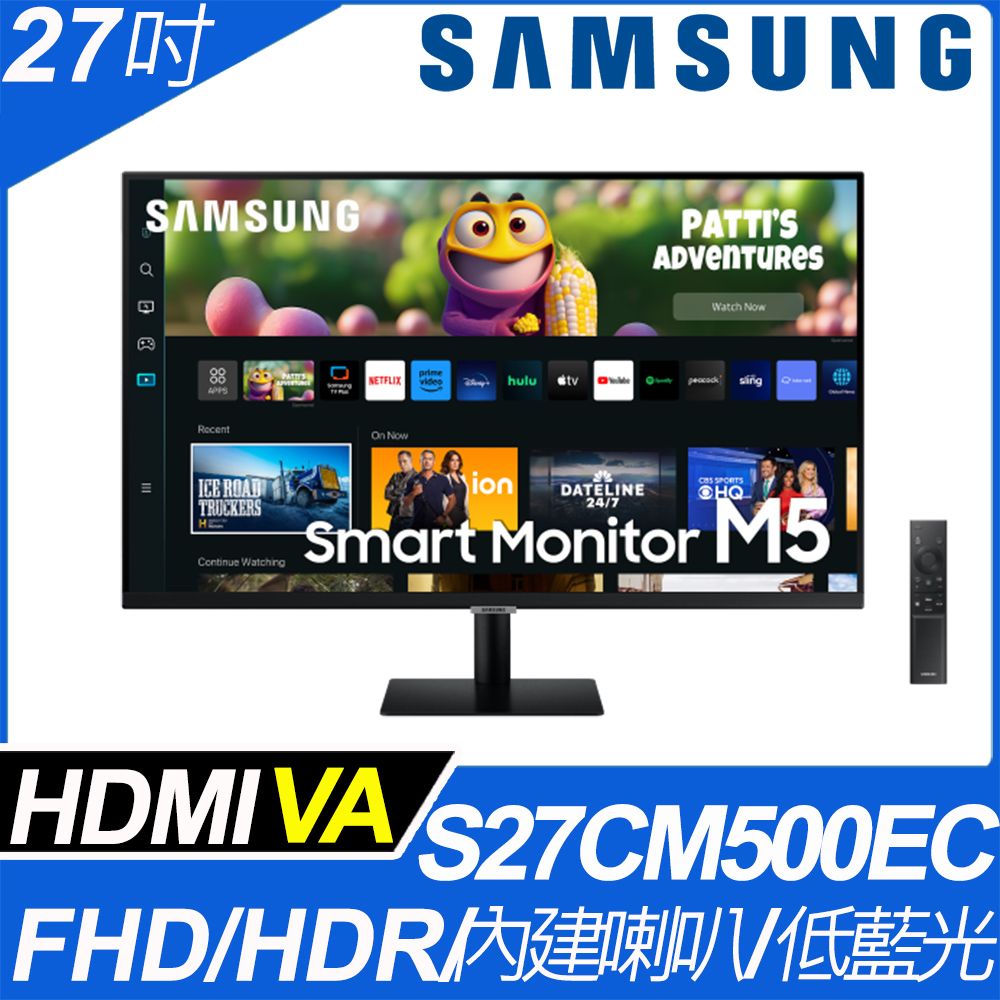 Samsung 三星  27型 FHD智慧聯網螢幕(S27CM500EC)