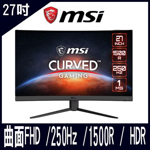 MSI 微星 G27C4X 27吋 曲面電競螢幕