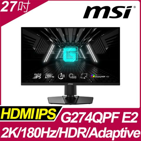 MSI 微星 G274QPF E2 平面電競螢幕