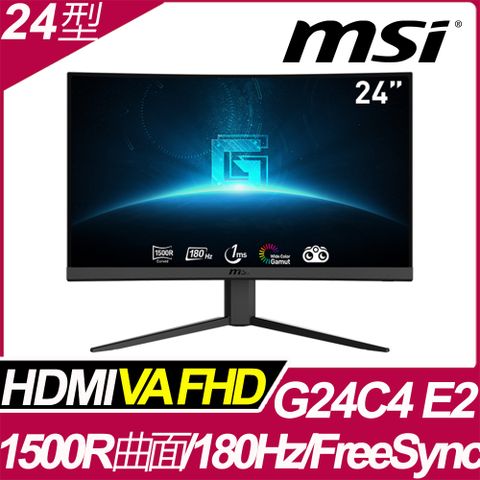 MSI 微星 G24C4 E2 曲面電競螢幕