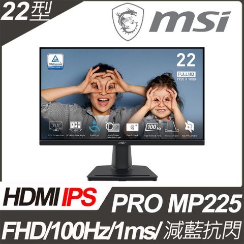 MSI 微星 PRO MP223 美型螢幕 (22型/FHD/HDMI/VA)