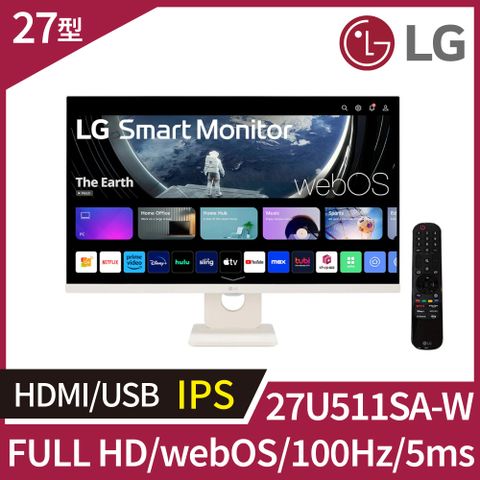 LG Smart Monitor 27U511SA-W FHD 智慧螢幕