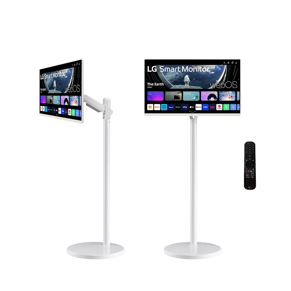 LG 樂金 HoMIE機Lite 智慧聯網螢幕+移動支架組合(27型/FHD/IPS/可移式螢幕/附贈遙控器/webOS/免主機操作)
