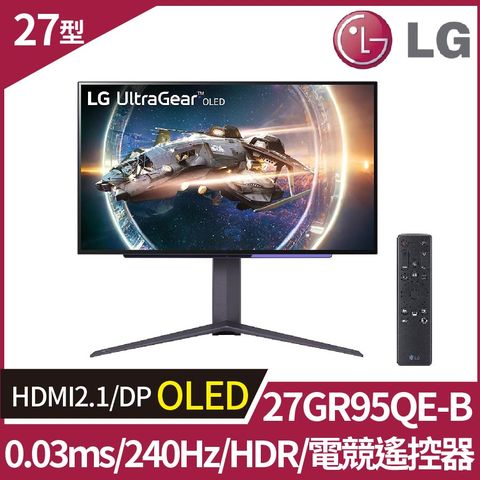 MONITOR OLED 26.5 LG 27GR95QE-B ULTRAGEAR 2560x1440 HDMI DP 0.03