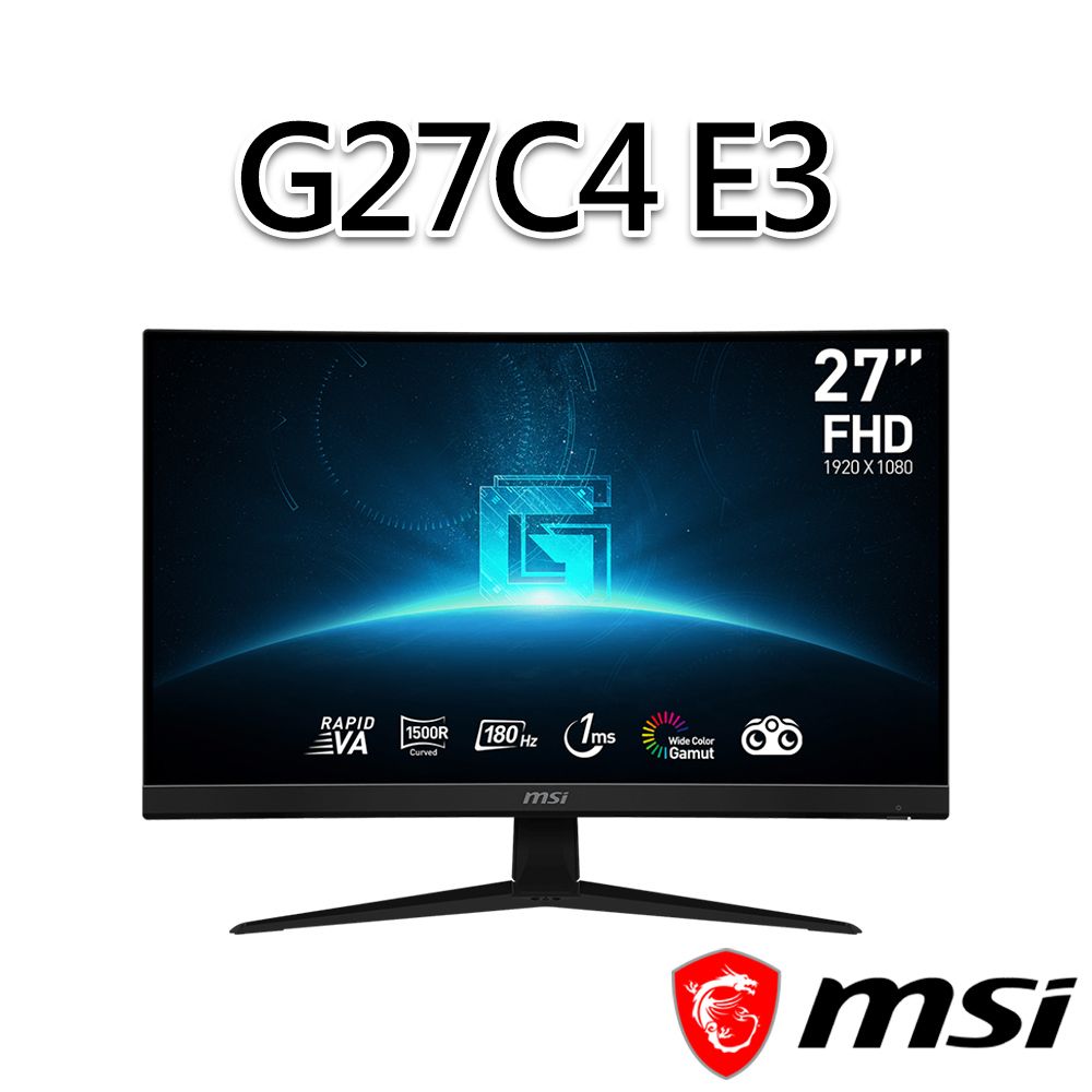 MSI 微星 G27C4 E3 27吋 曲面電競螢幕