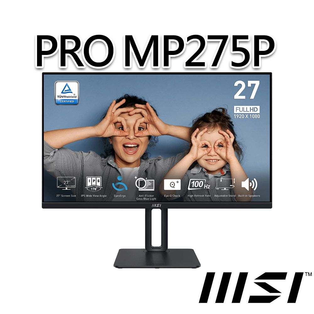 MSI 微星 PRO MP275P 27型 美型螢幕(27型/FHD/HDMI/IPS/喇叭)