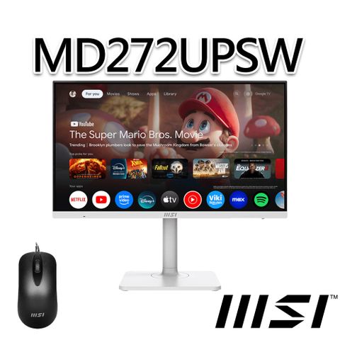 MSI 微星 Modern MD272UPSW 27吋 螢幕 (27"/3840x2160/16:9/60Hz/喇叭/白)