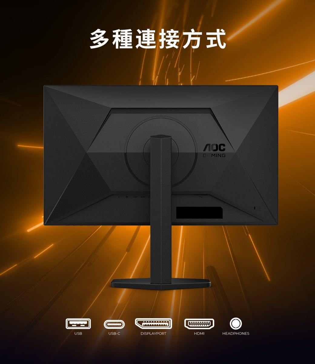 多種連接方式USB-DISPLAYPORTHDMIHEADPHONESCUSB