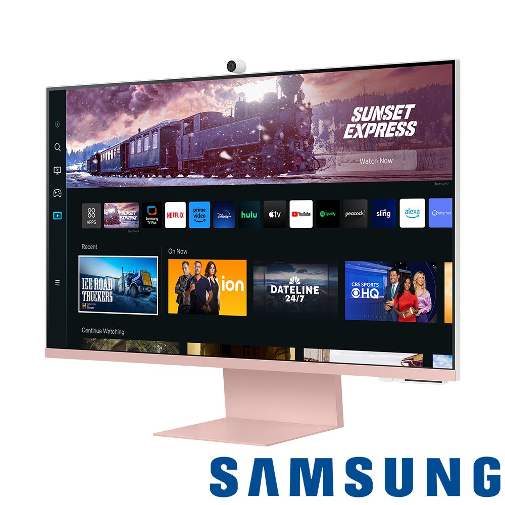 Samsung 三星 【全新箱損福利品】 S32CM80PUC M8 HDR智慧聯網螢幕_薔薇粉(32型/4K/HDMI/喇叭/VA/Type-C)