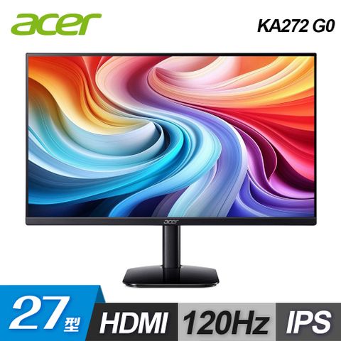 ACER 宏碁 【Acer 宏碁】KA272 G0 27型 120Hz IPS 電腦螢幕