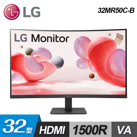 LG 樂金 【LG 樂金】32MR50C-B 32型 VA 100Hz 曲面窄邊框螢幕