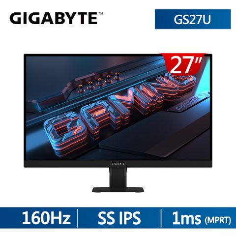GIGABYTE GS27U 電競螢幕(27型/4K/160Hz/1ms/IPS/HDMI 2.1)+LED三色螢幕掛燈 33cm款