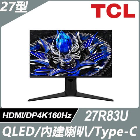 TCL 27吋 27R83U 4K QD-Mini LED電競顯示器