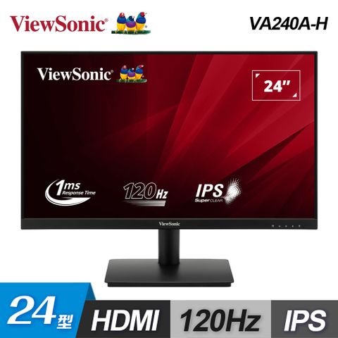 ViewSonic 優派 VA240A-H 24型 120Hz IPS 窄邊框螢幕