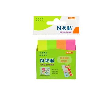 [N次貼] 4色-400張螢光指示標籤紙 50mm X 12mm-61423
