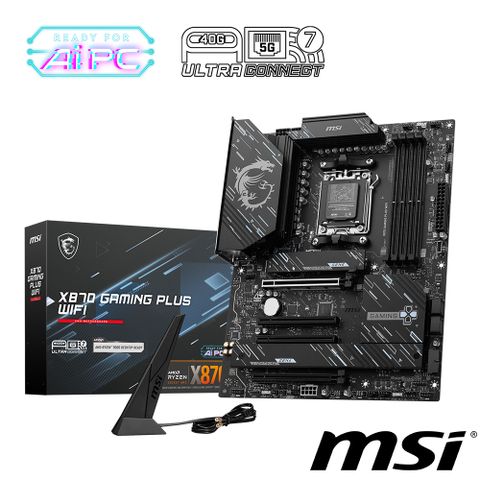 MSI 微星 X870 GAMING PLUS WIFI 主機板+AMD Ryzen 5-7600 3.8GHz 6核心 中央處理器