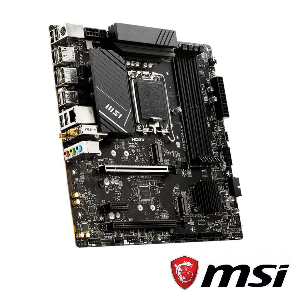 MSI 微星  PRO B760M-A WIFI 主機板