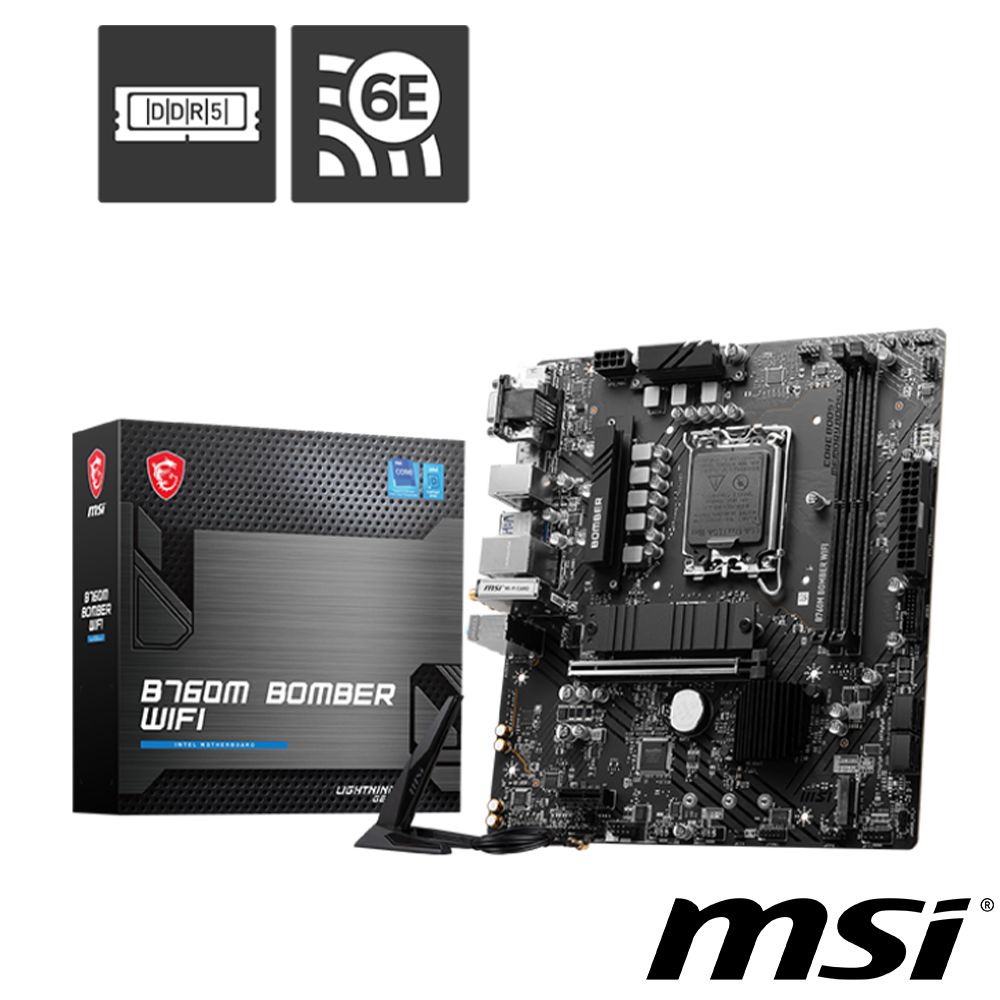 MSI 微星  B760M BOMBER WIFI 主機板