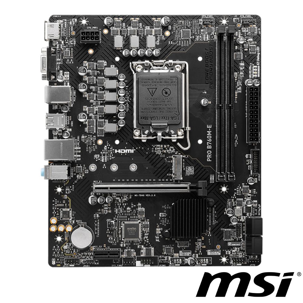 MSI 微星  PRO B760M-E 主機板