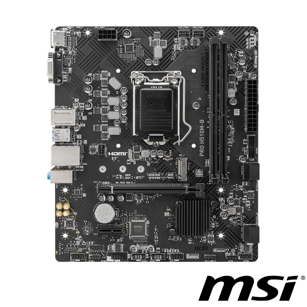 MSI 微星  PRO H510M-B 主機板