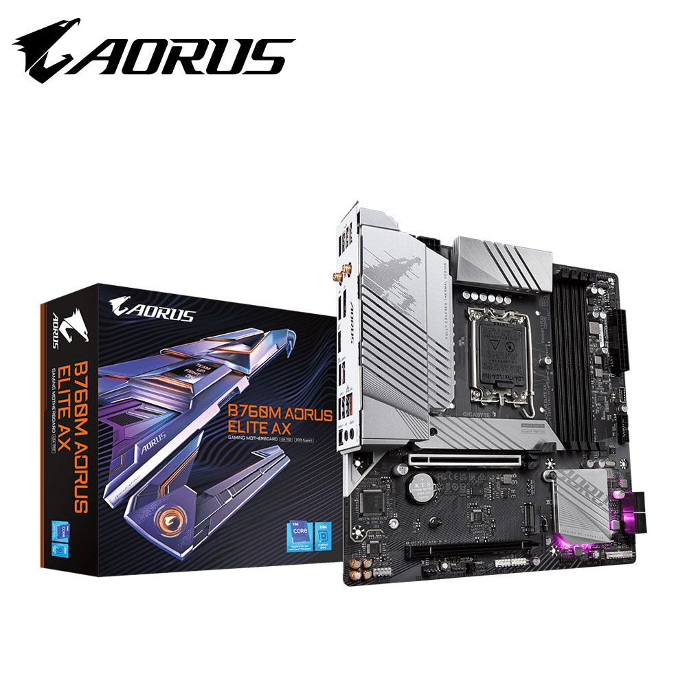 技嘉GIGABYTE B760M AORUS ELITE AX INTEL主機板- PChome 24h購物