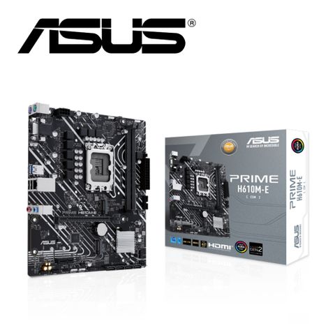 ASUS 華碩 PRIME H610M-E-CSM 主機板+威剛 D5 8GB 4800 DDR5 記憶體(組合1-3)