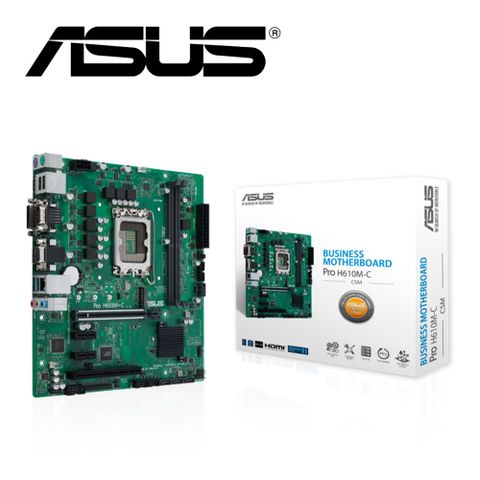 華碩 PRO H610M-C-CSM 主機板+微星 SPATIUM S270 240GB SATA 2.5 SSD(組合2-1)