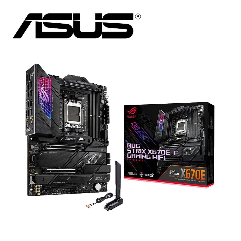 ASUS 華碩  ROG STRIX X670E-E GAMING WIFI 主機板+AMD R5 9600X 6核12緒 中央處理器