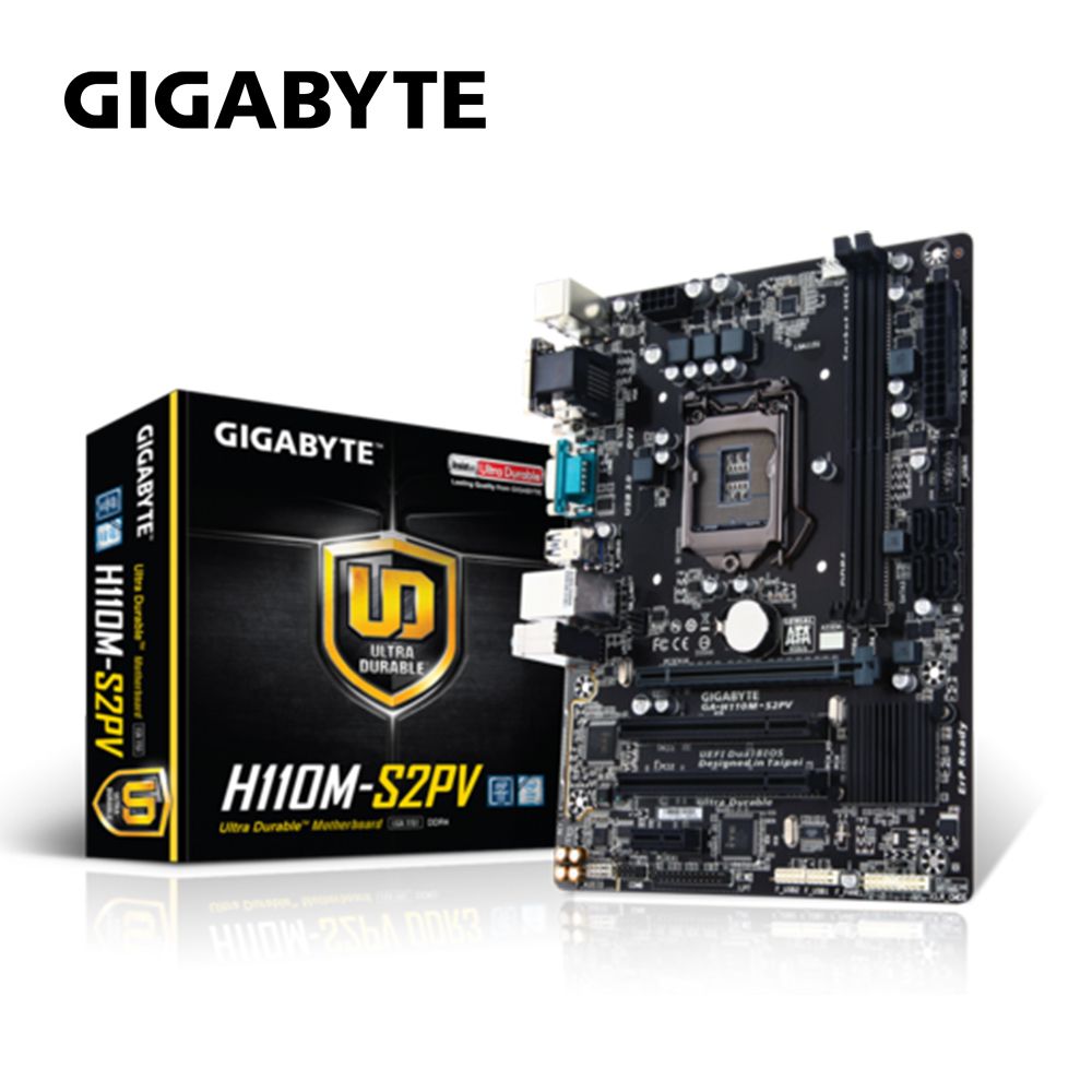 GIGABYTE 技嘉  H110M S2PV REV1.0 主機板+ 微星 SPATIUM S270 240GB SATA 2.5 SSD(組合1-1)