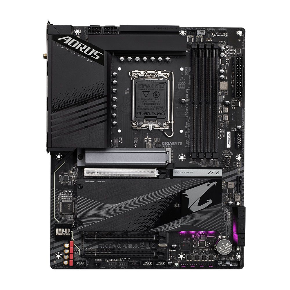 GIGABYTE 技嘉 (組合)Z790 AORUS ELITE AX主機板+盒裝Core i7-13700F+美光D5 4800/16G RAM