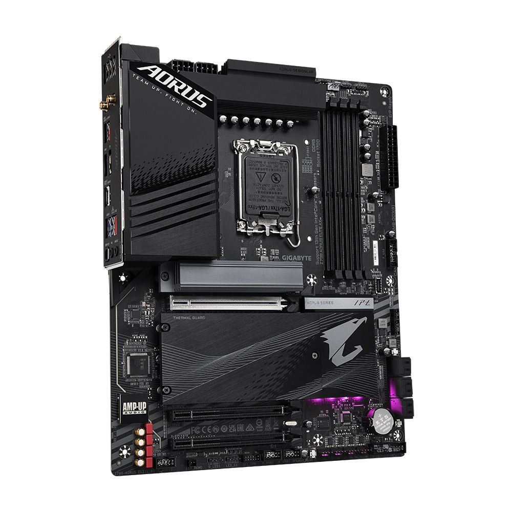 GIGABYTE 技嘉 (組合)Z790 AORUS ELITE AX主機板+盒裝Core i7-13700F+美光D5 4800/16G RAM