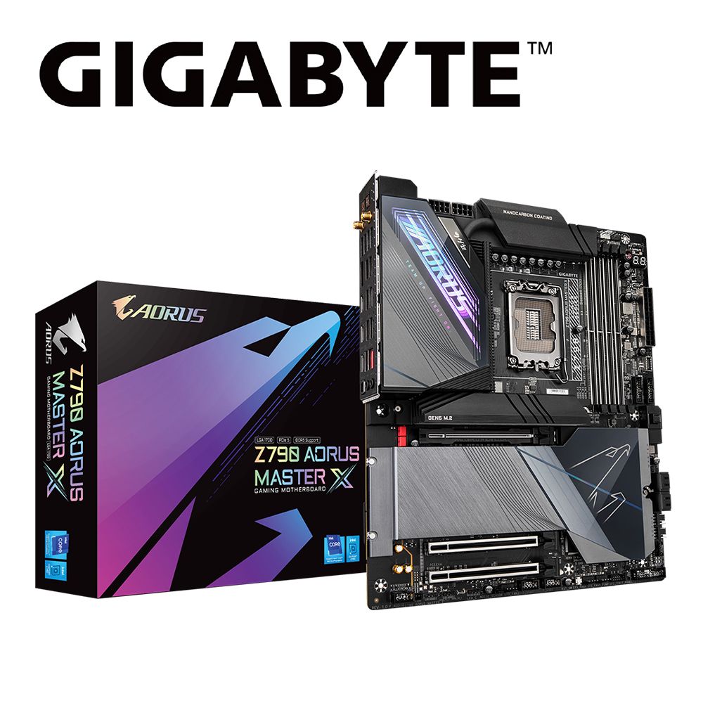 GIGABYTE 技嘉  Z790 AORUS MASTER X 主機板+金士頓 D5 32G*2/5600 FURY 獸獵者 記憶體