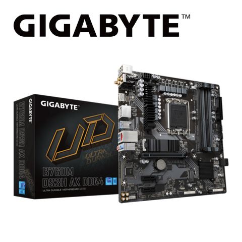 GIGABYTE 技嘉 B760M DS3H AX D4 主機板+KIOXIA EXCERIA PRO 1TB SSD(組合4-1)