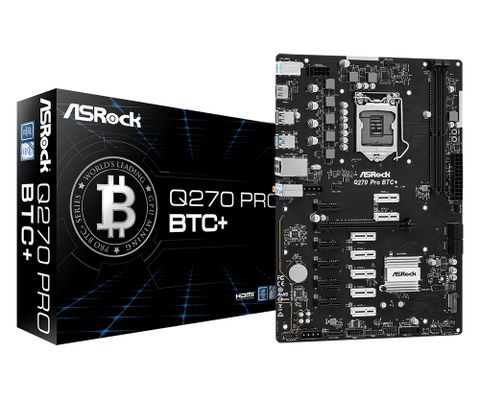 ASRock 華擎 Q270 Pro BTC+ 主機板(支援13張顯卡)