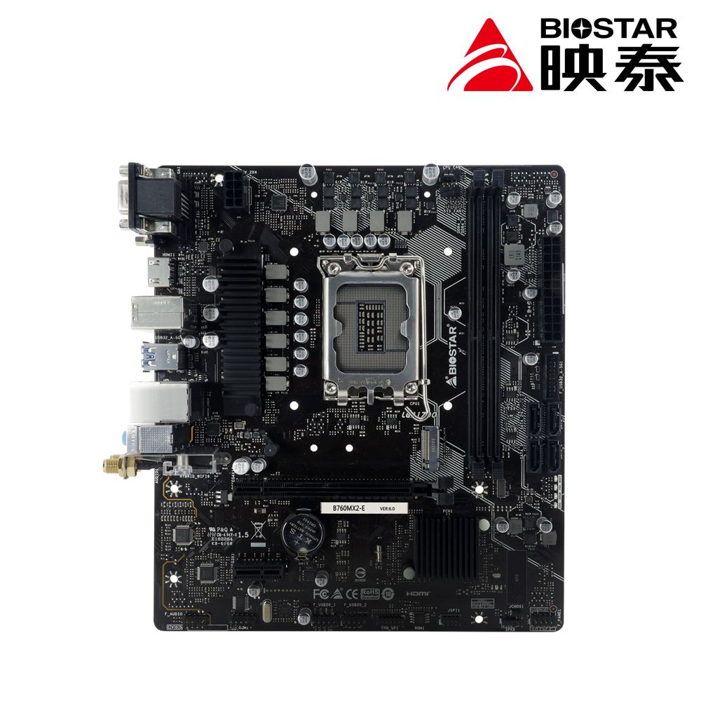 BIOSTAR 映泰  B760MX2-E 主機板