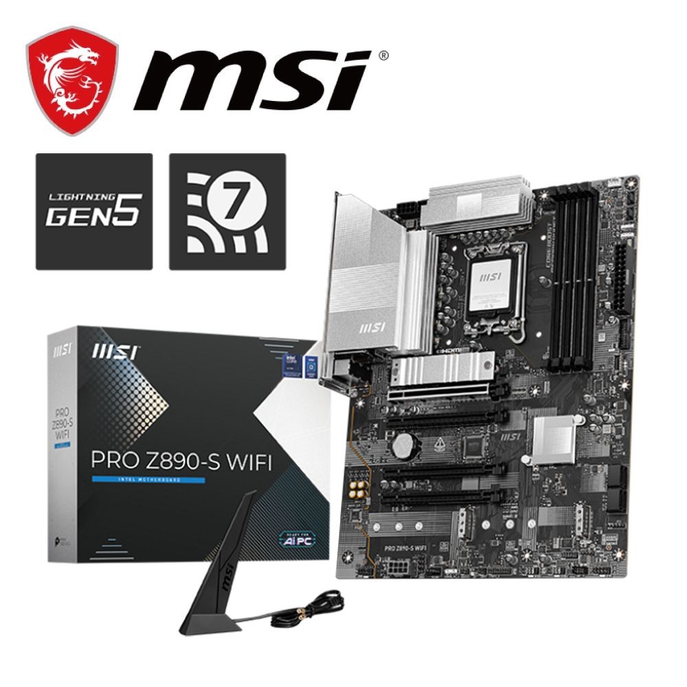 MSI 微星 PRO Z890-S WIFI DDR5 主機板