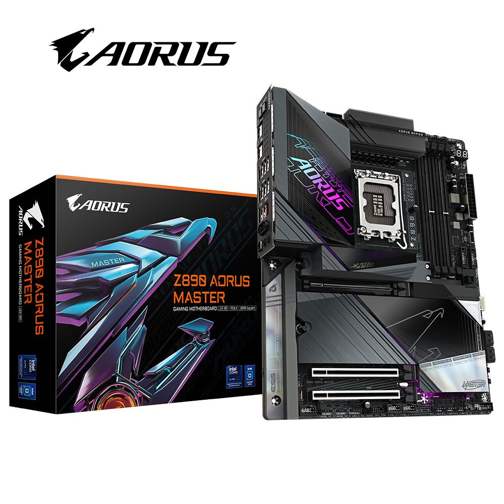 GIGABYTE 技嘉  Z890 AORUS MASTER DDR5 主機板+Intel Core Ultra 9 285K 24核 24緒
